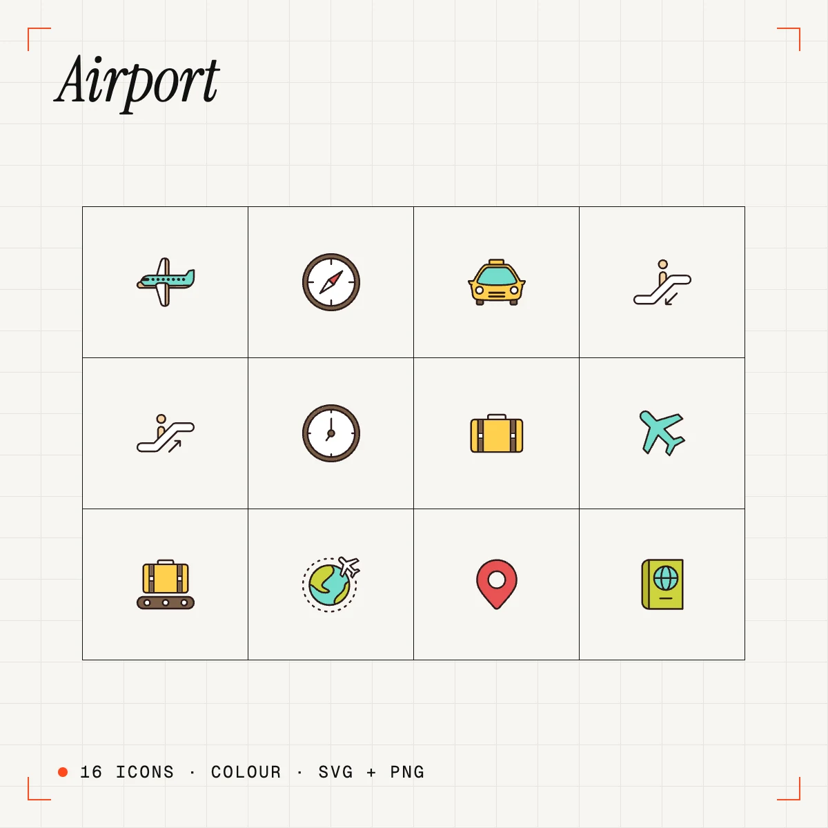 Airport Colour Icons Vol. 1