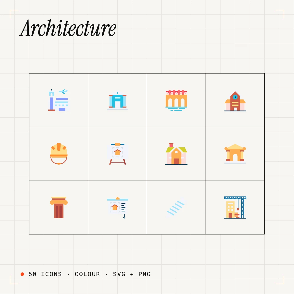 Architecture Colour Icons