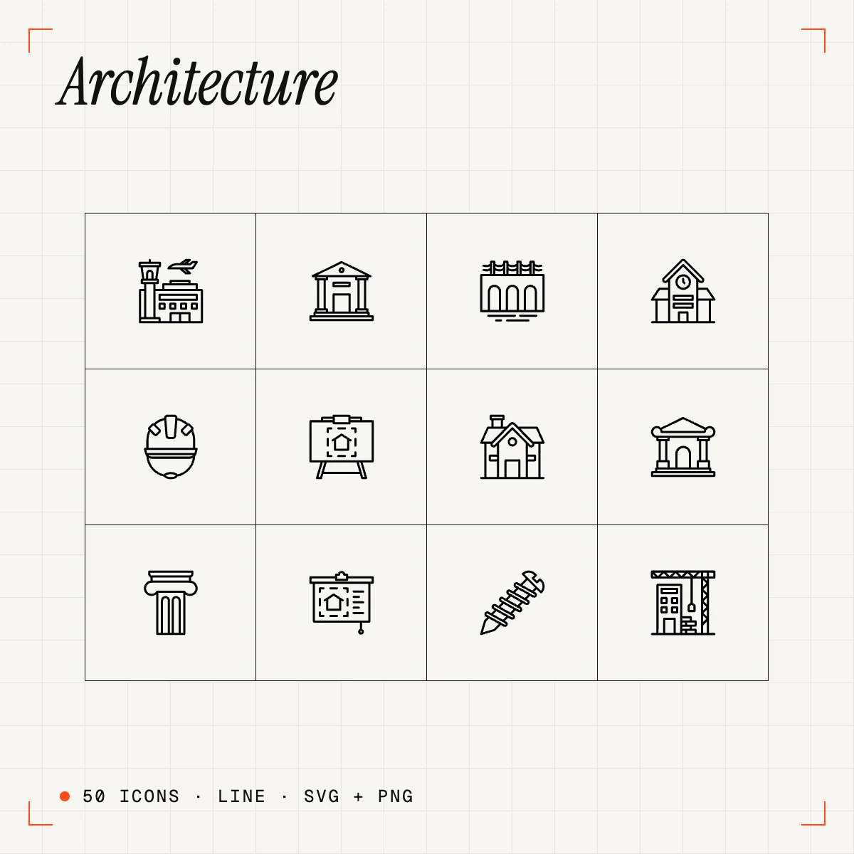 Architecture Line Icons
