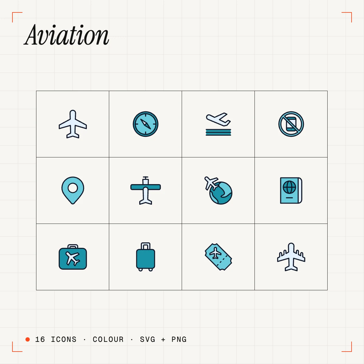 Aviation Colour Icons