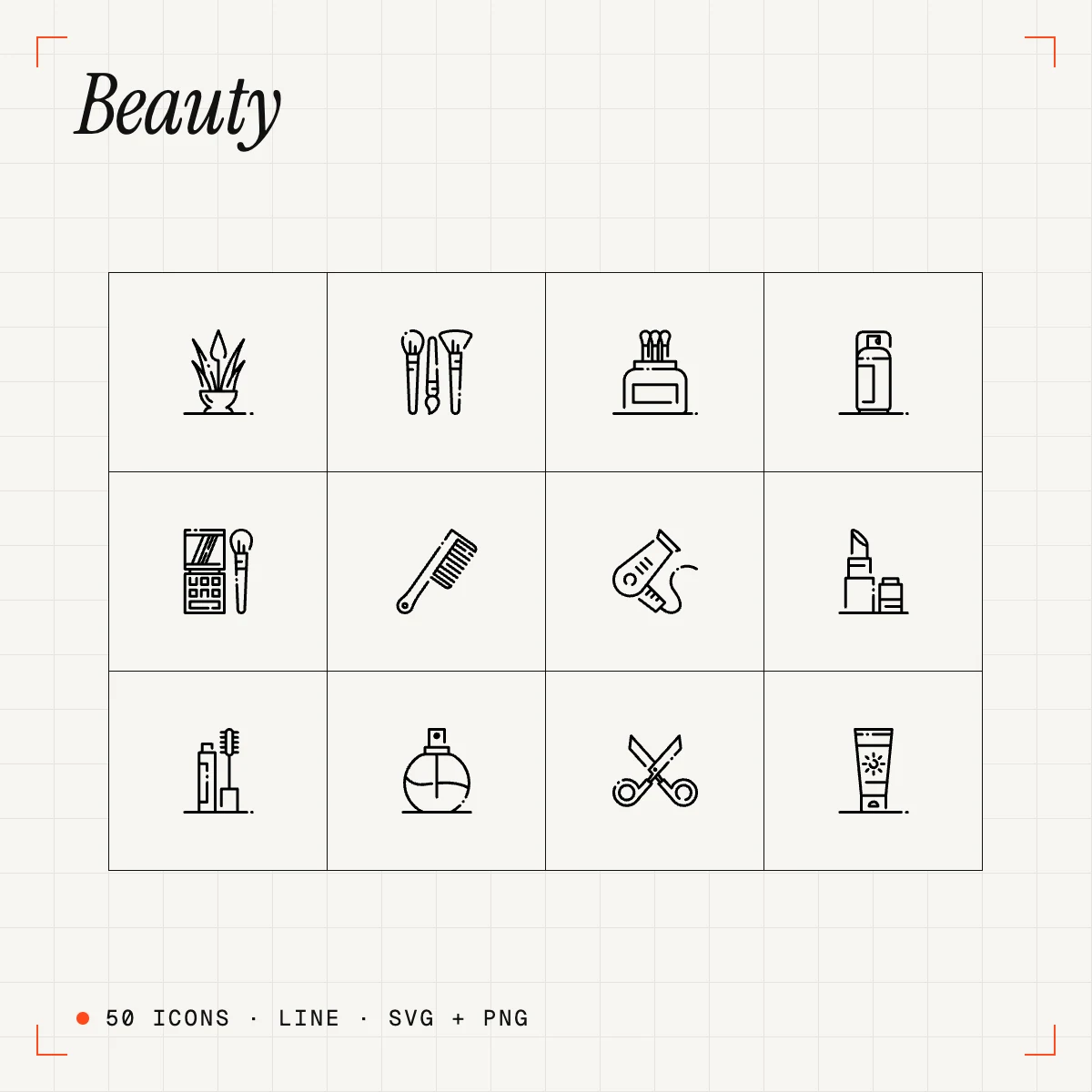 Beauty Line Icons Vol. 1