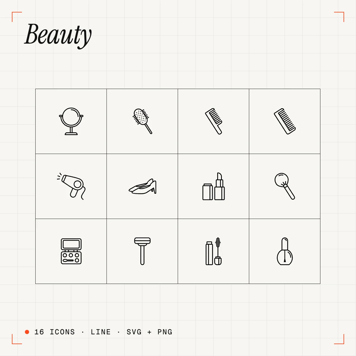 Beauty Line Icons Vol. 2