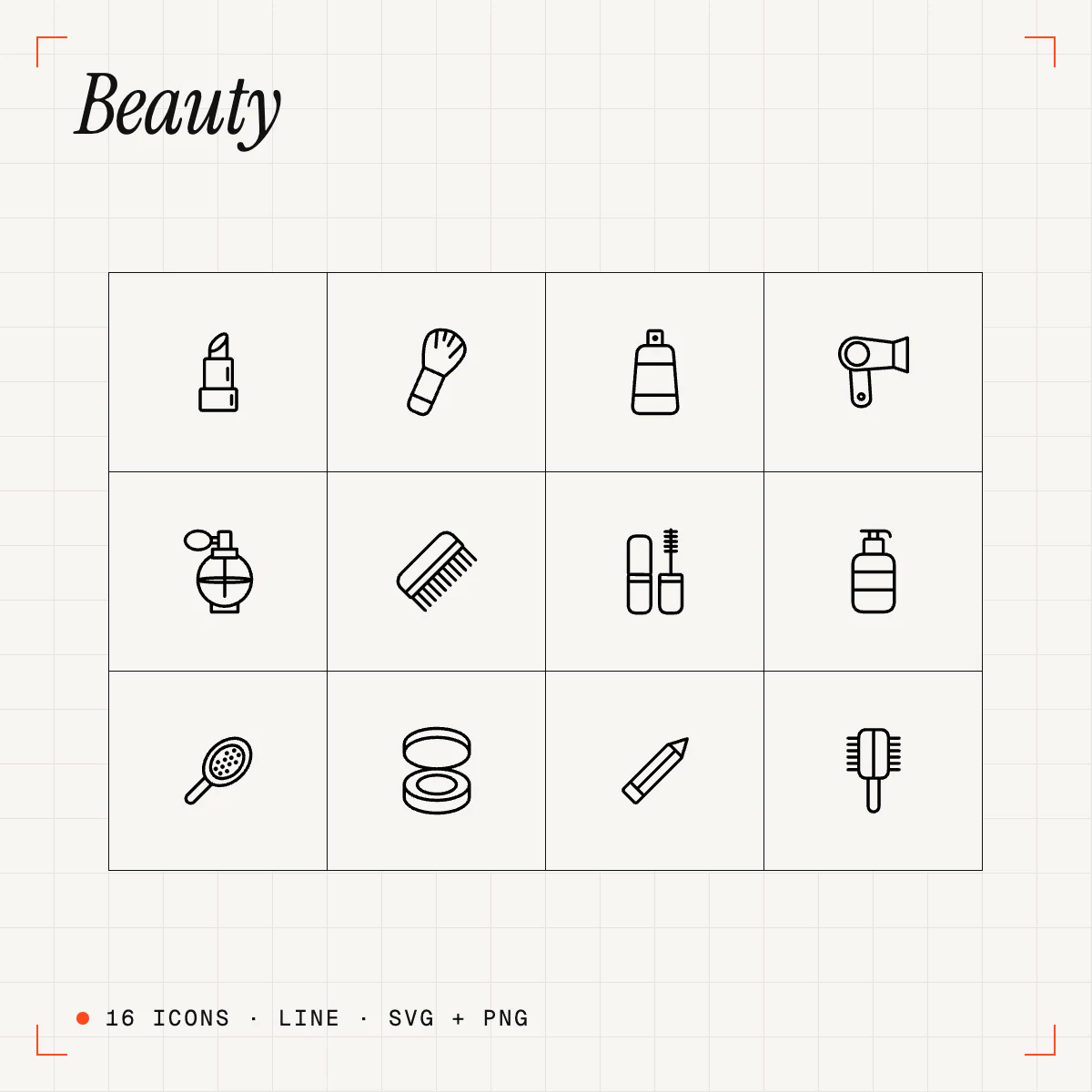 Beauty Line Icons Vol. 3