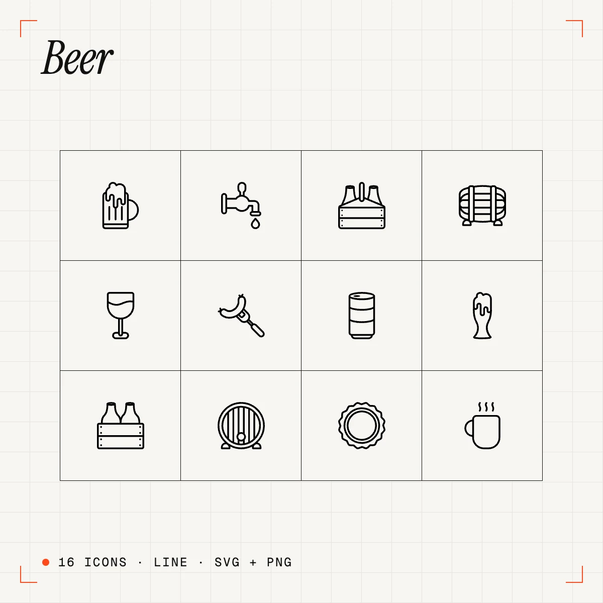 Beer Line Icons Vol. 2