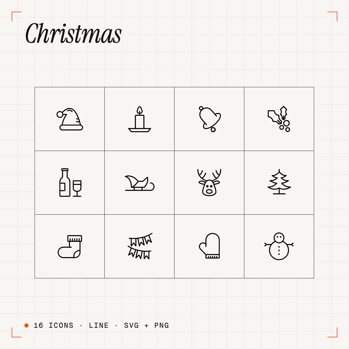 Christmas Line Icons Vol. 1