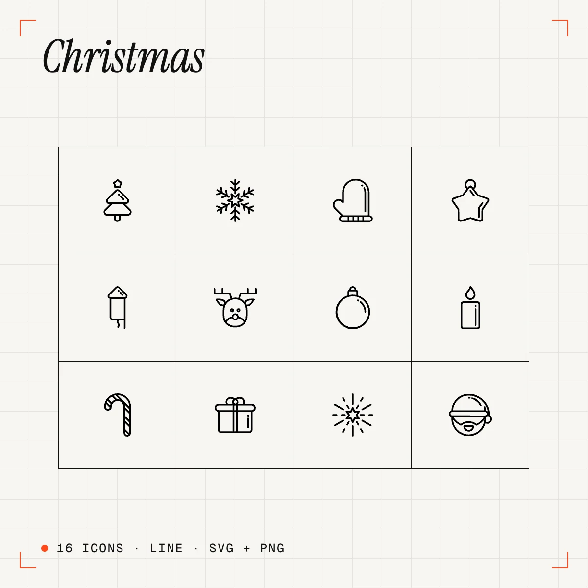 Christmas Line Icons Vol. 3