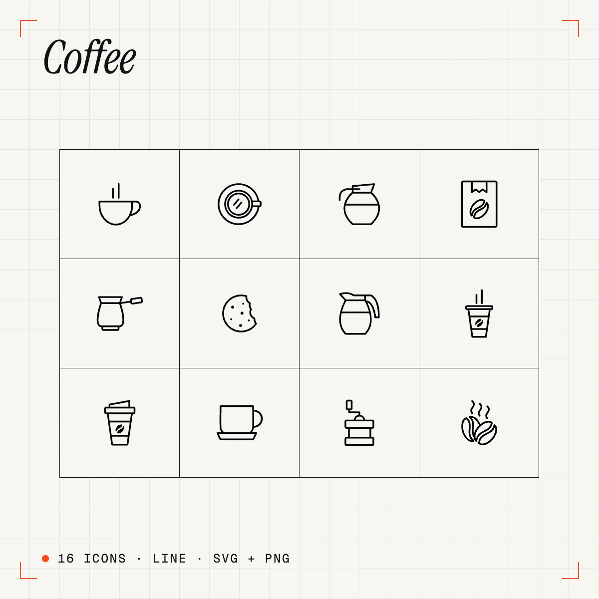 Coffee Line Icons