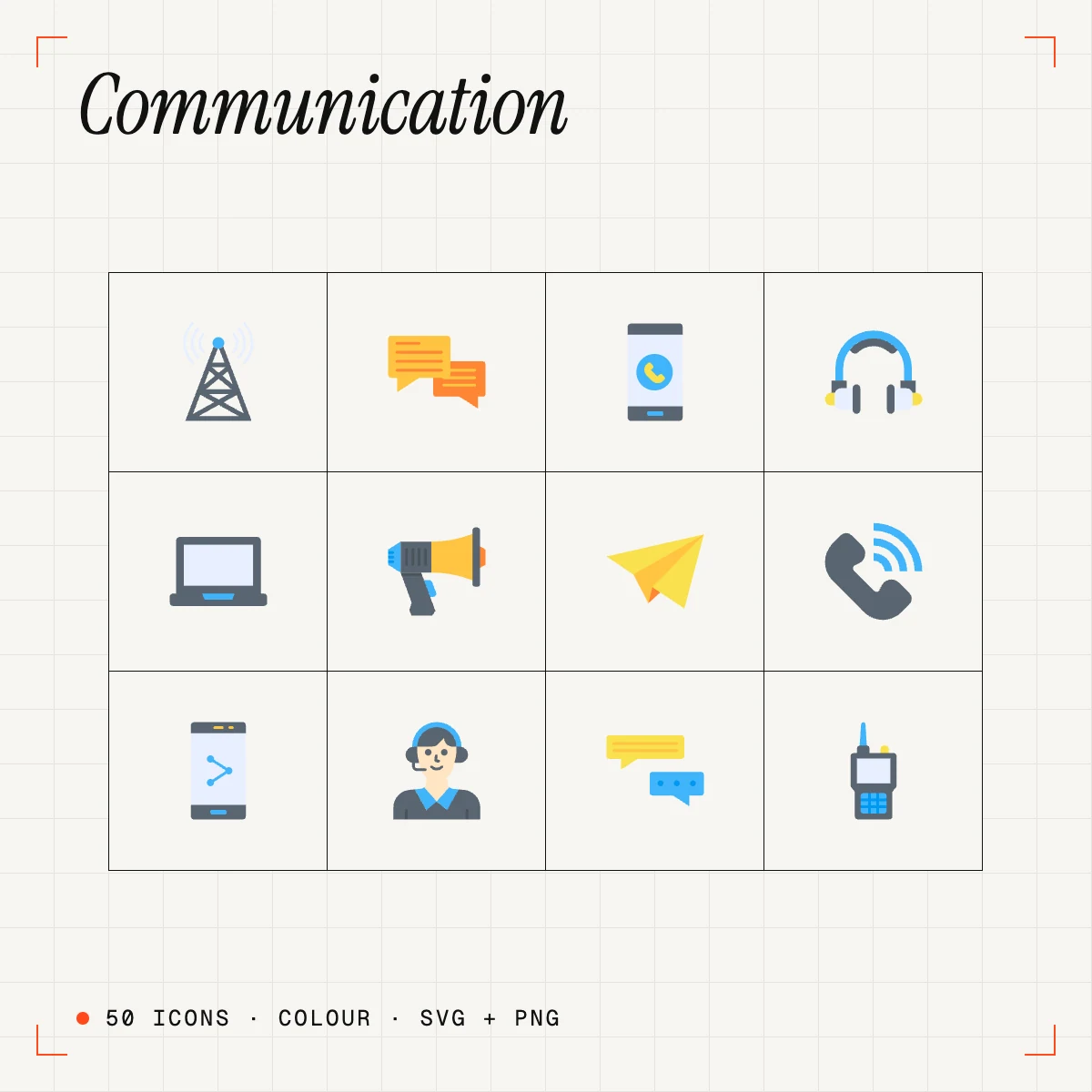 Communication Colour Icons