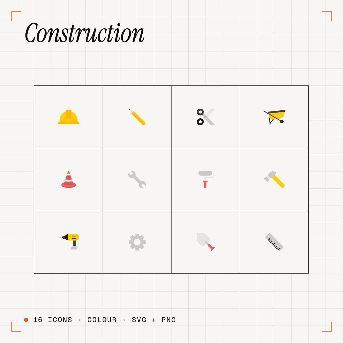 Construction Colour Icons