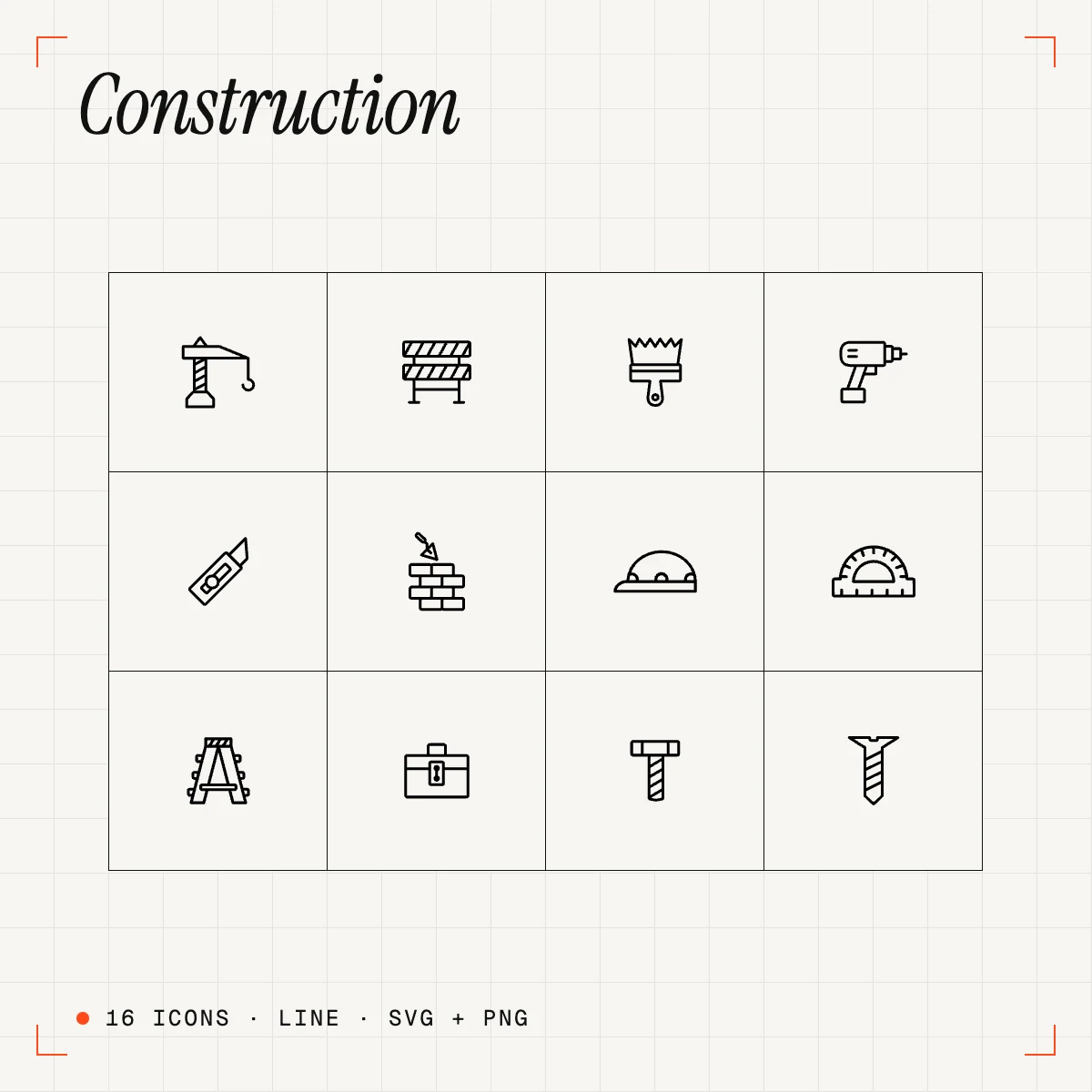 Construction Line Icons Vol. 2