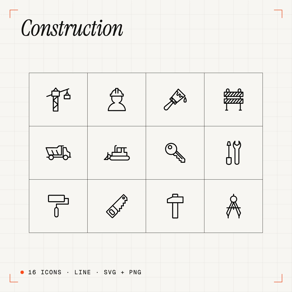 Construction Line Icons Vol. 3