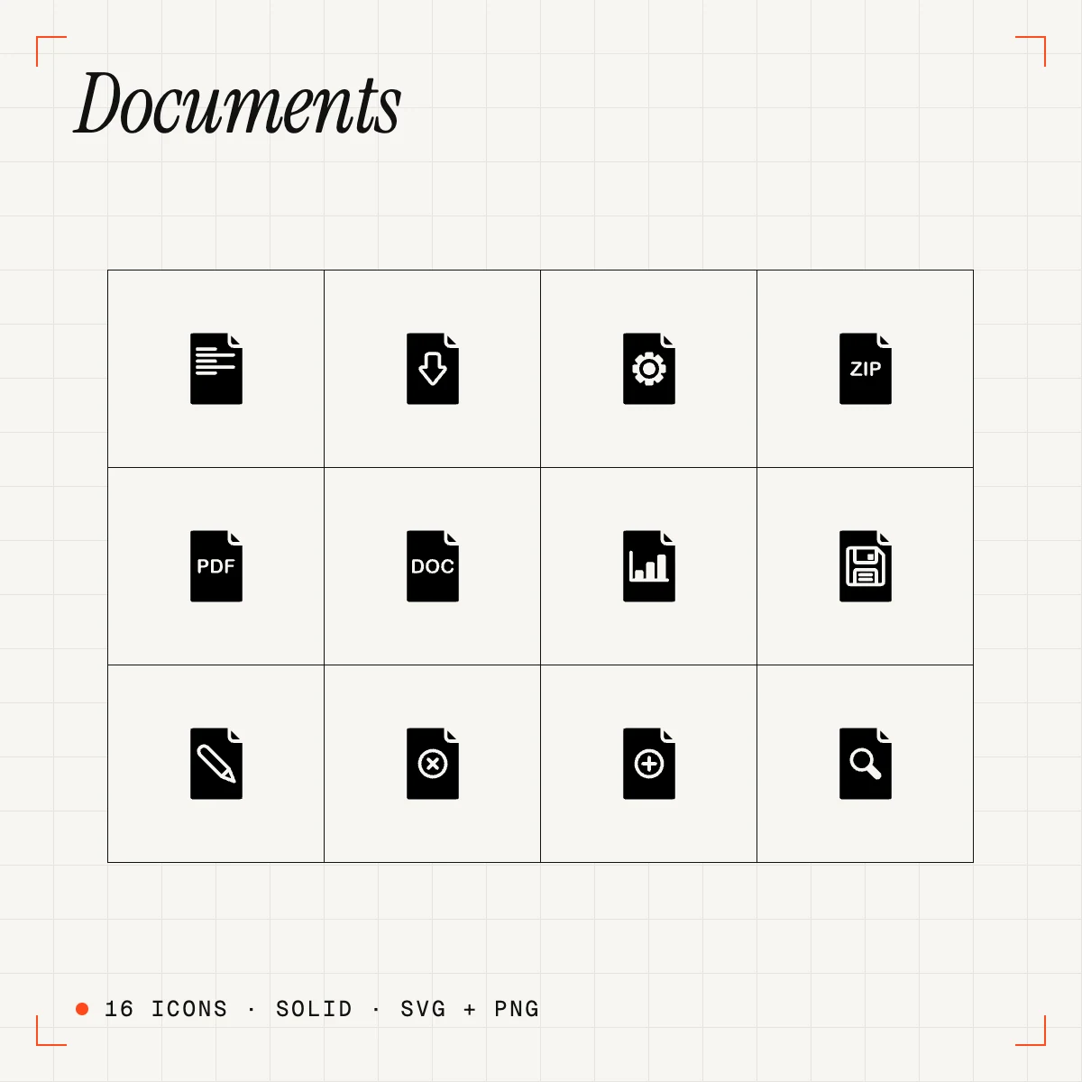 Documents Solid Icons