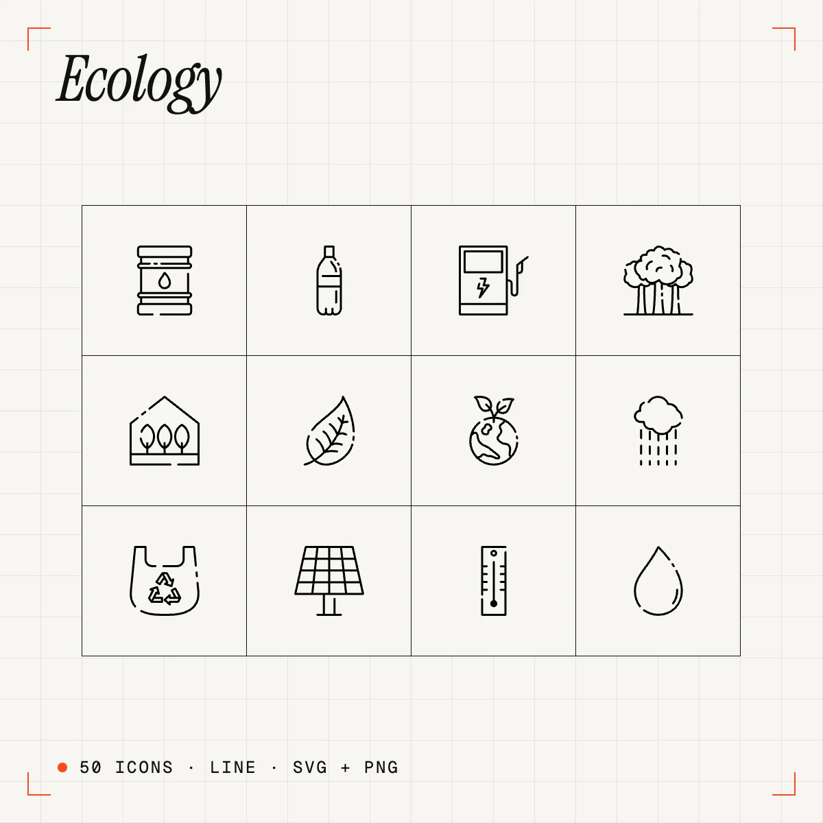 Ecology Line Icons Vol. 1