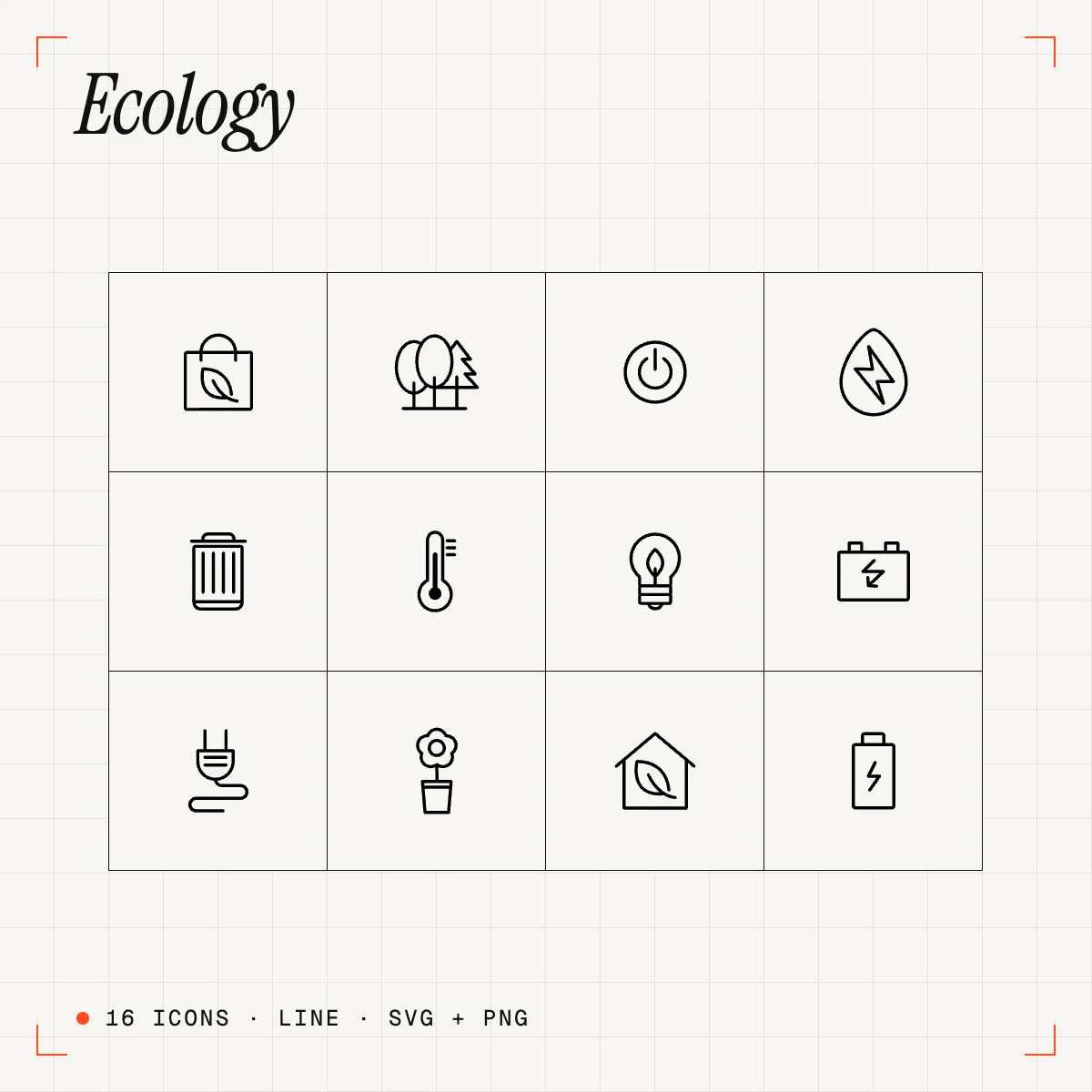 Ecology Line Icons Vol. 2