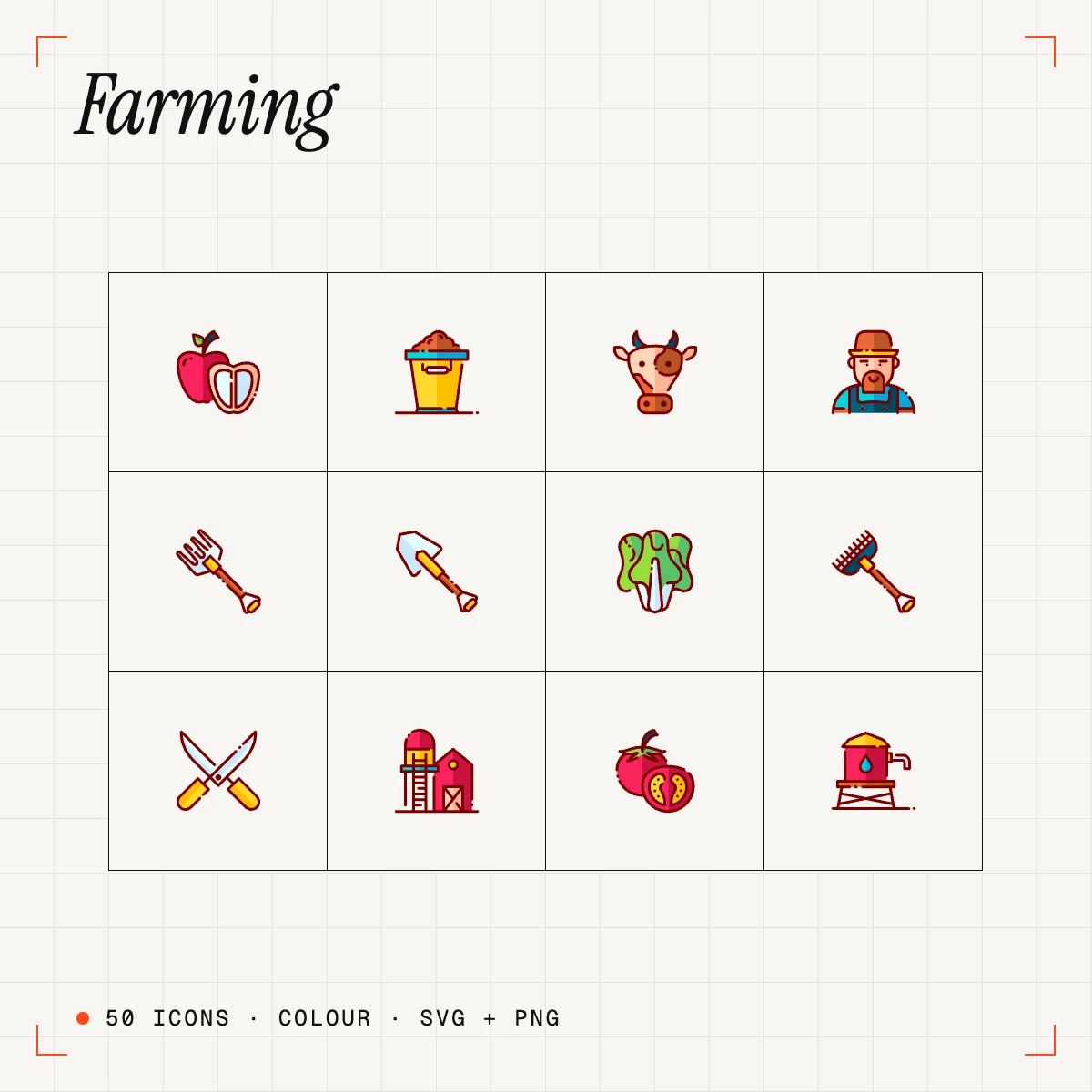 Farming Colour Icons