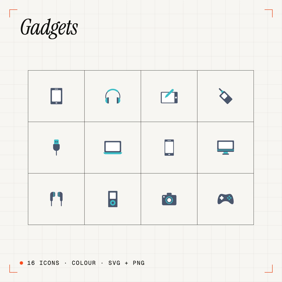 Gadgets Colour Icons