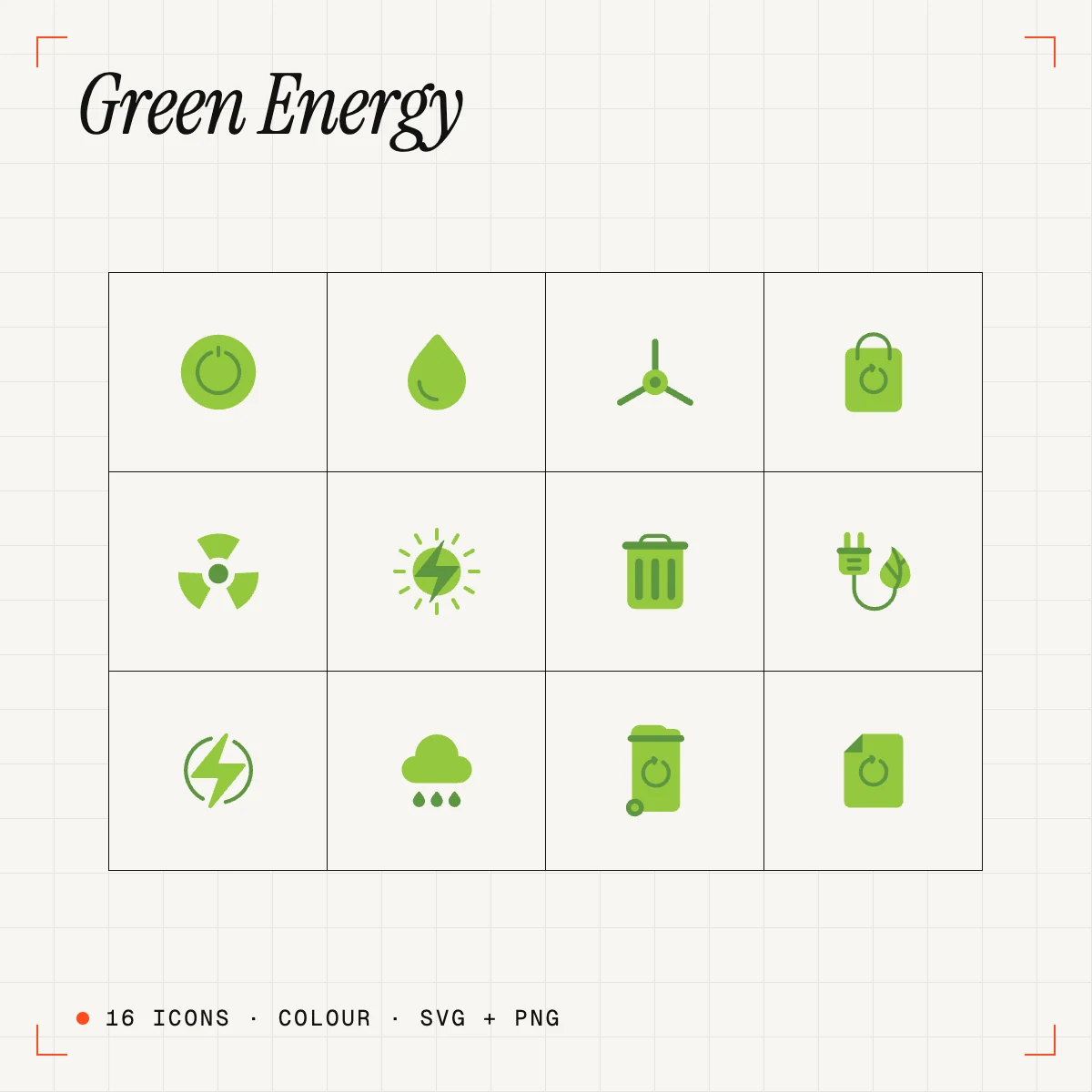Green Energy Colour Icons Vol. 1