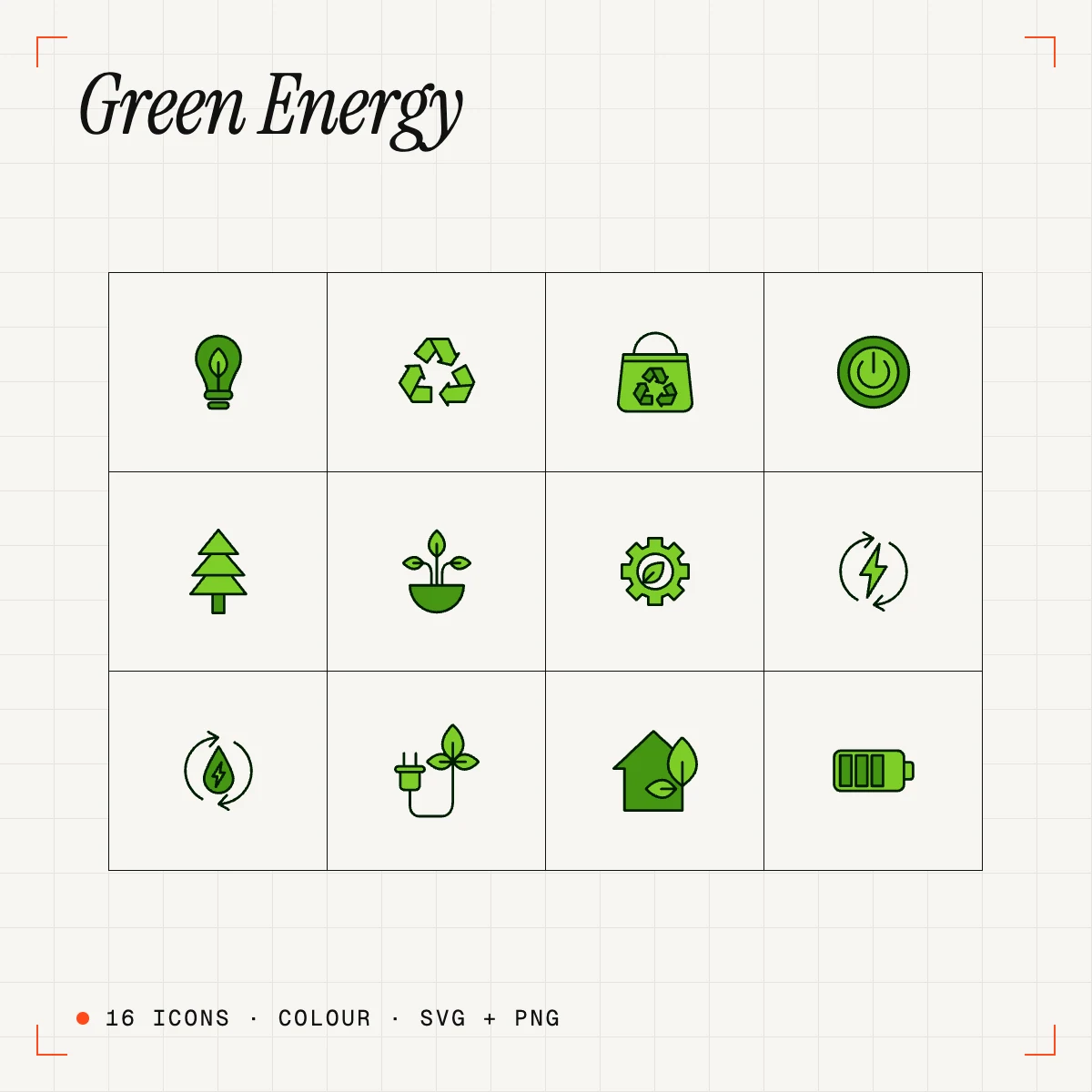 Green Energy Colour Icons Vol. 2