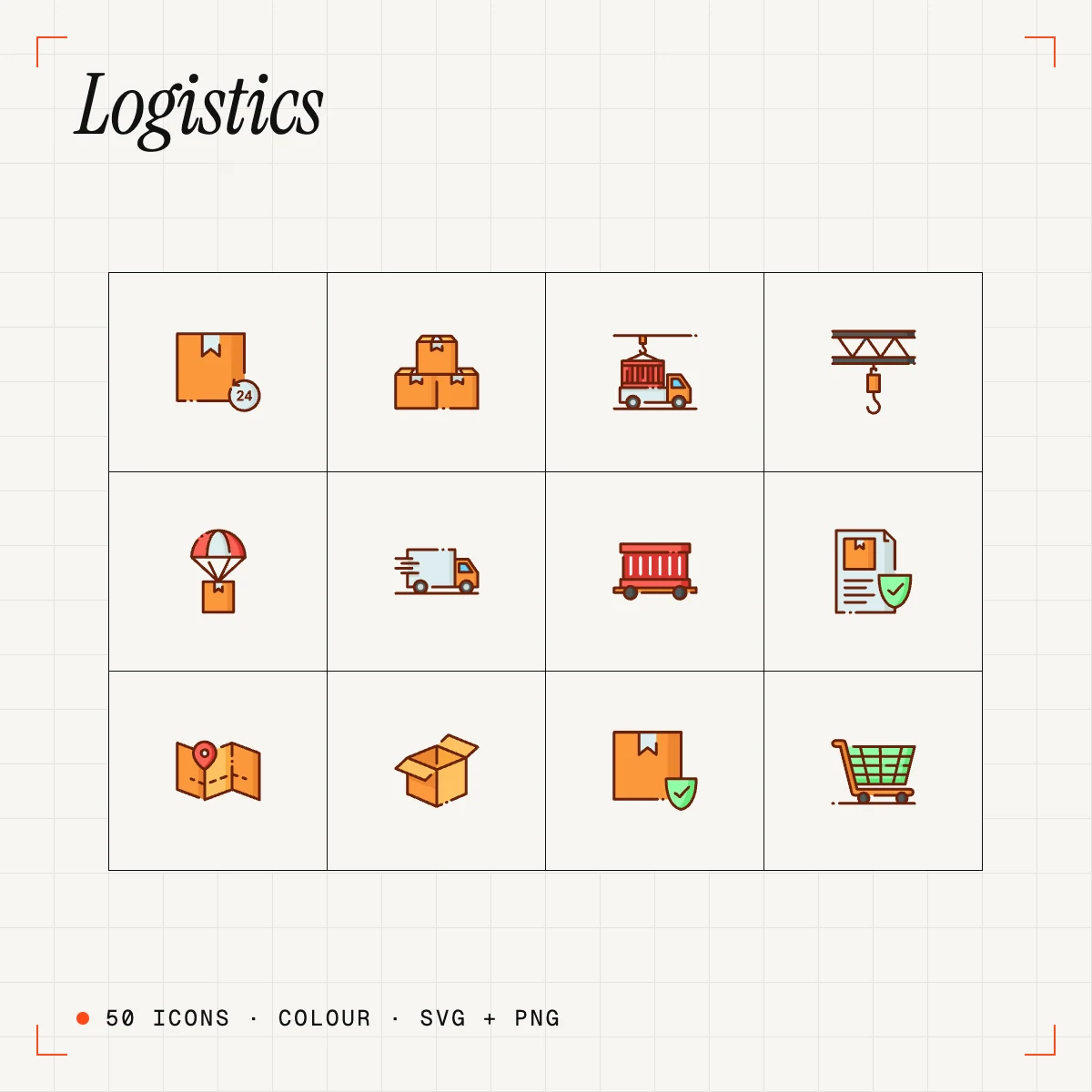 Logistics Colour Icons