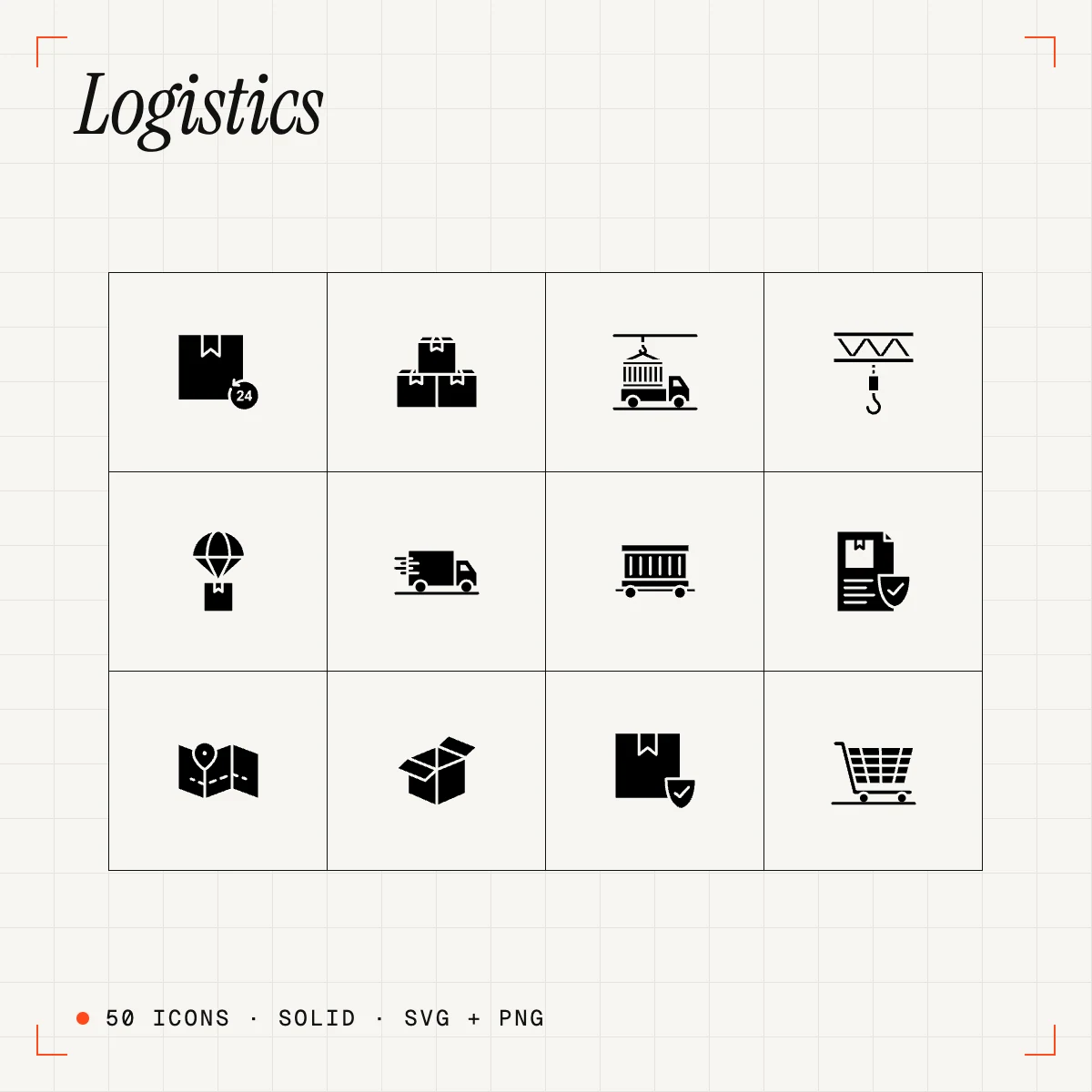 Logistics Solid Icons