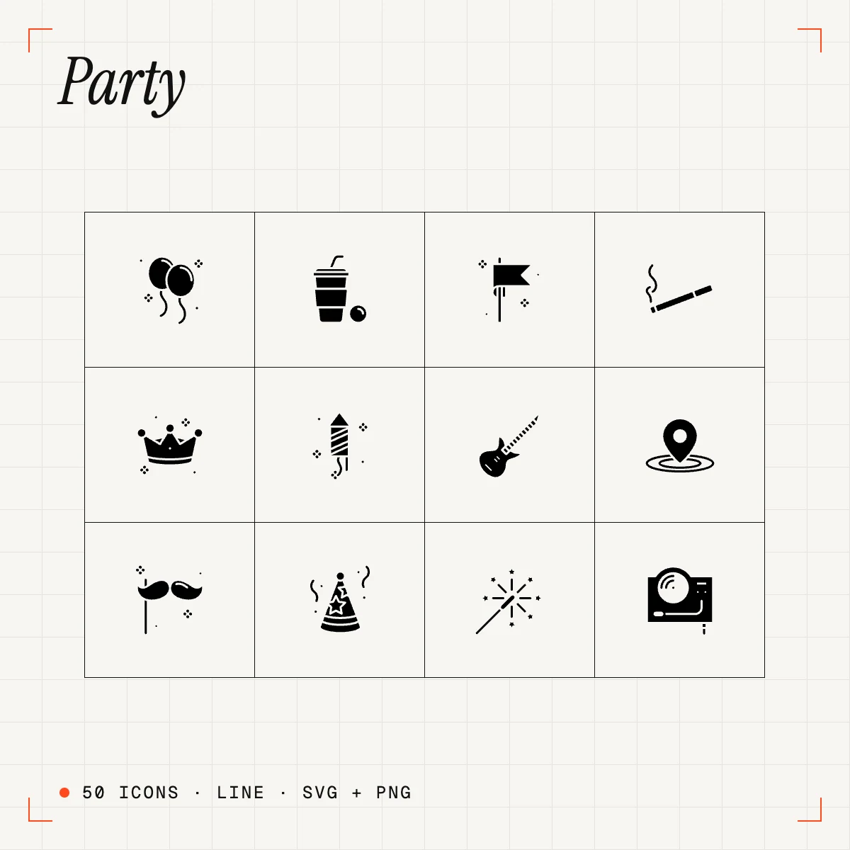 Party Line Icons