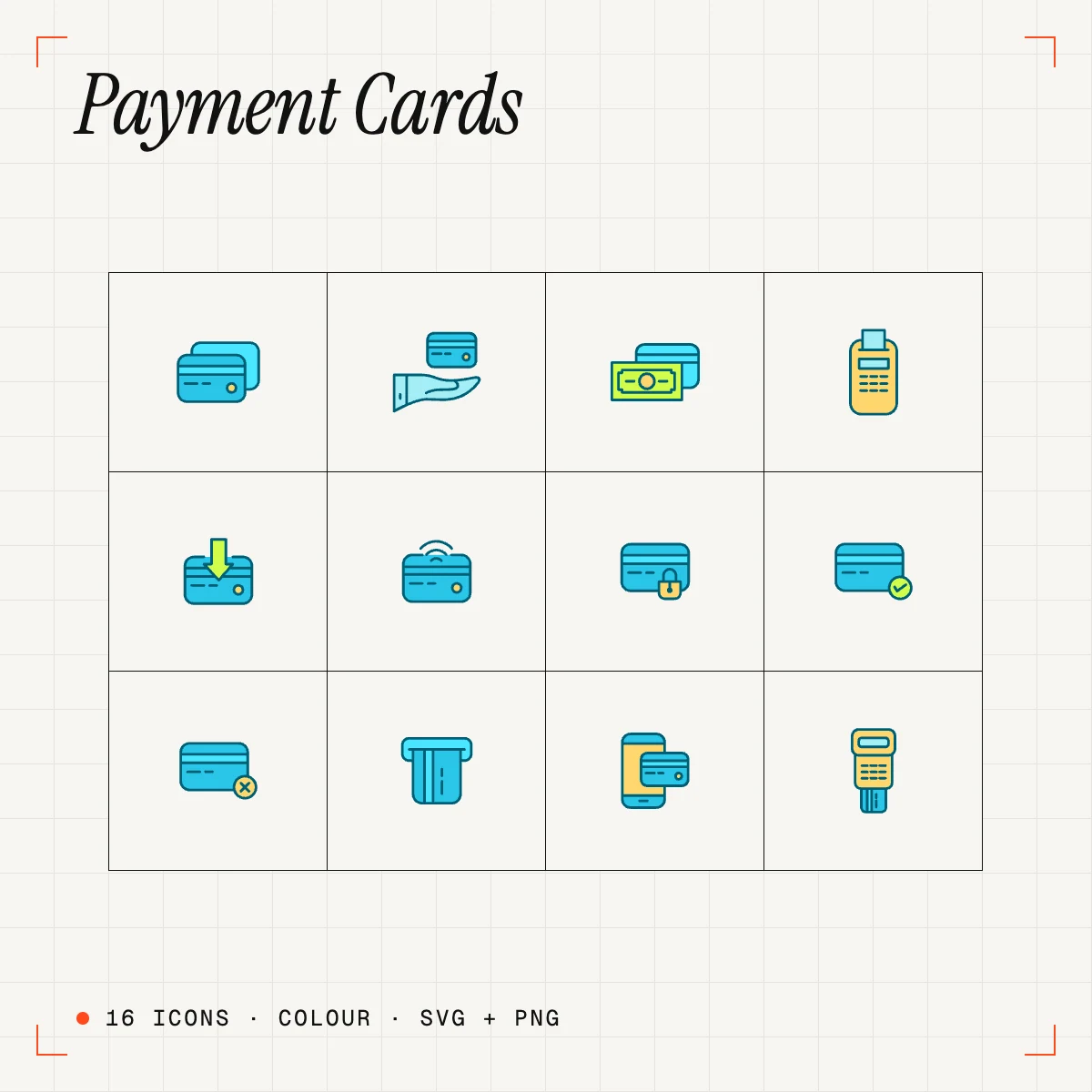 Payment Cards Colour Icons