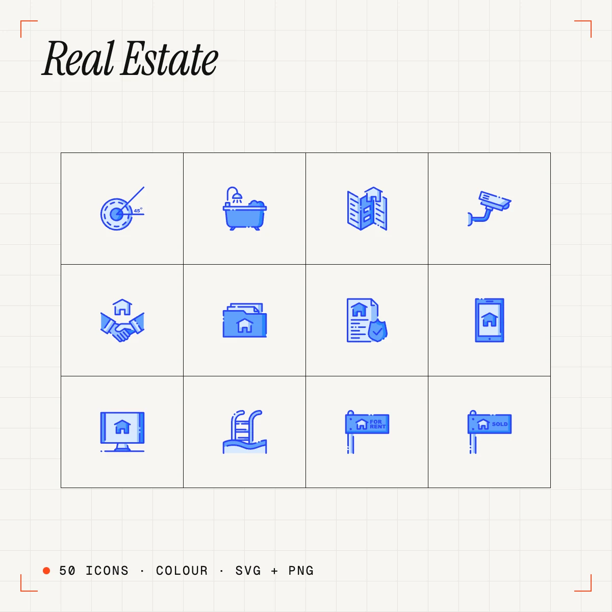 Real Estate Colour Icons