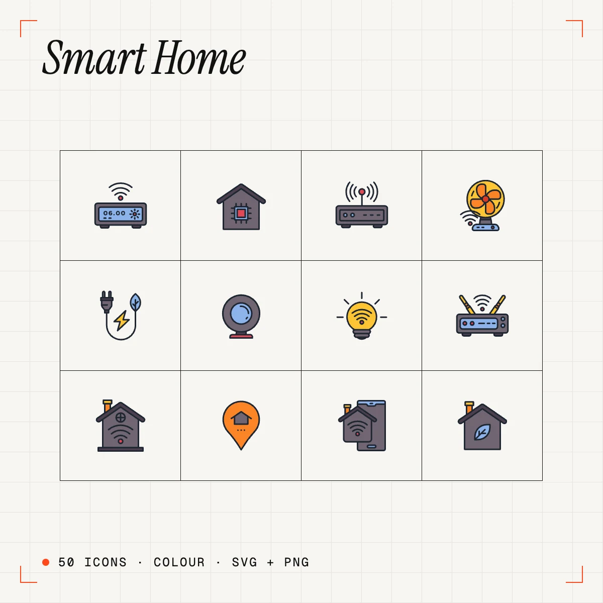 Smart Home Colour Icons