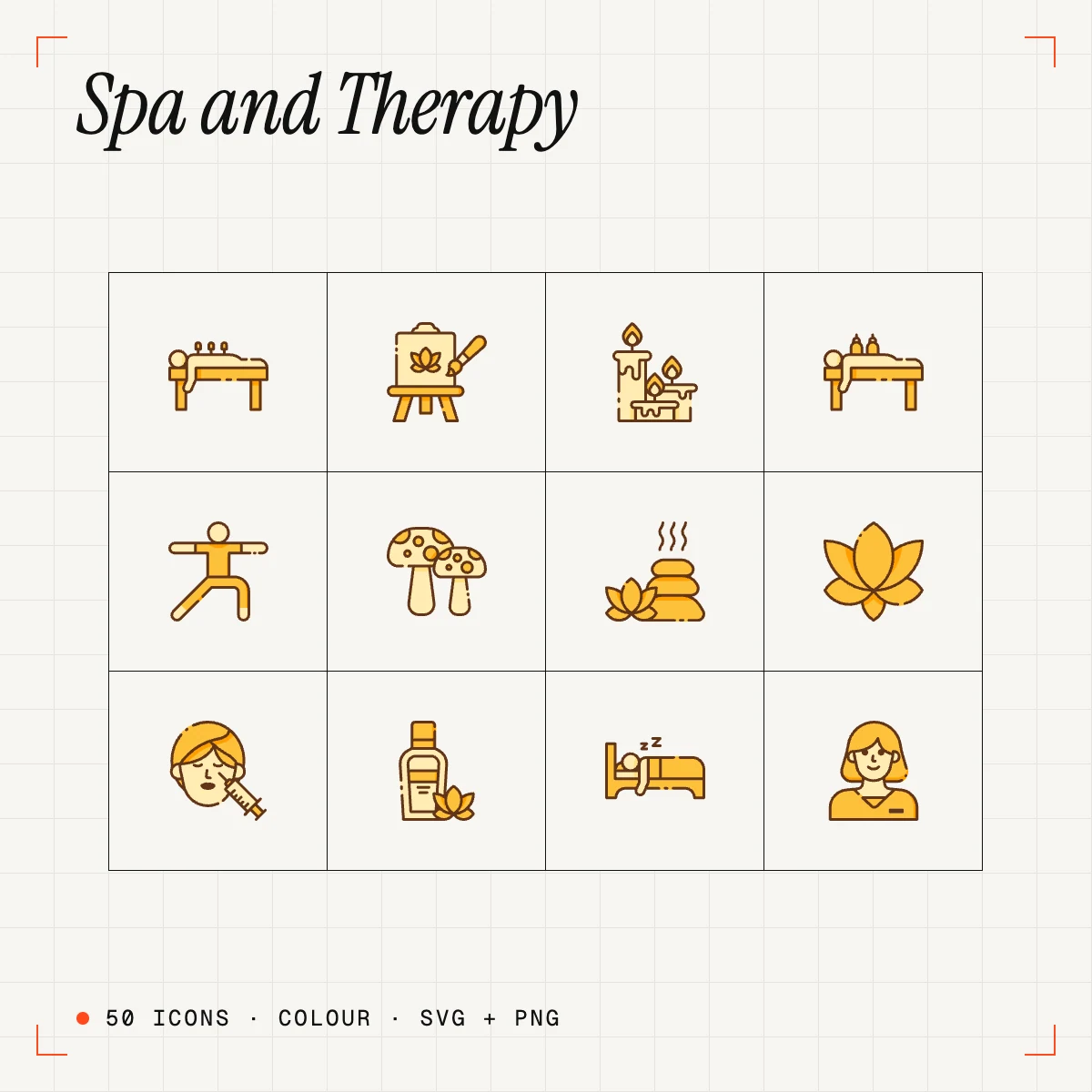 Spa and Therapy Colour Icons